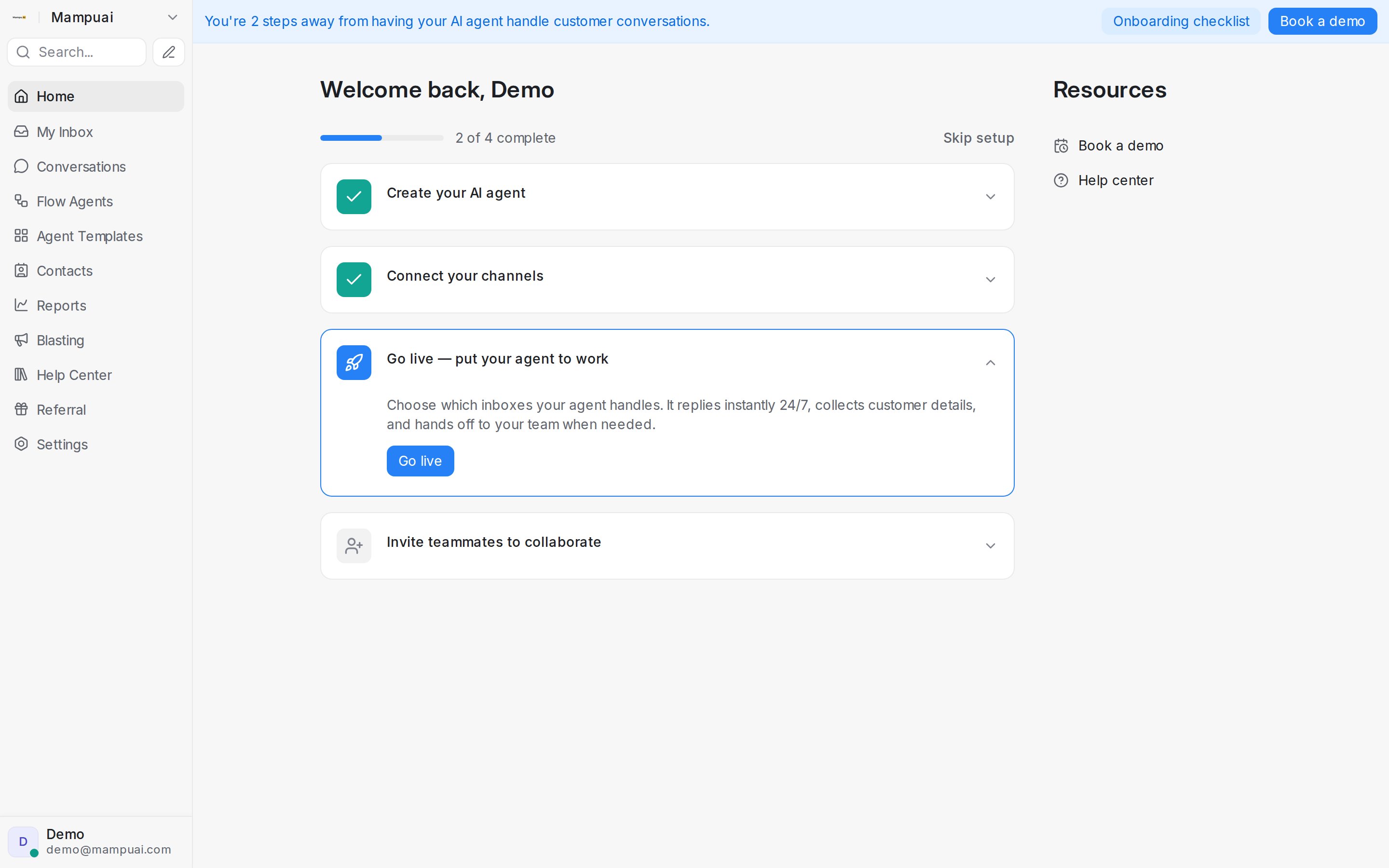 Account settings