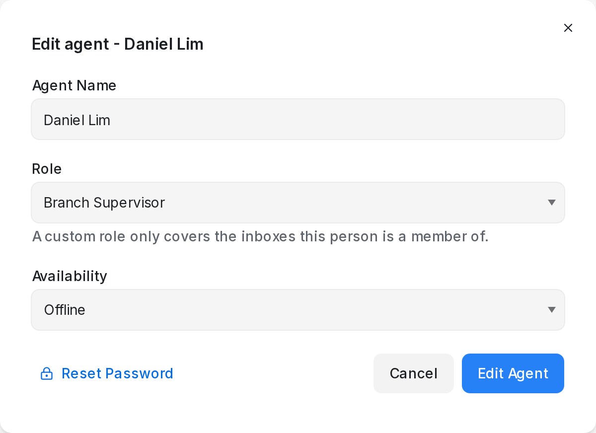 Memilih peranan tersuai dalam Edit Agent