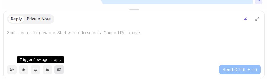 Trigger flow agent reply