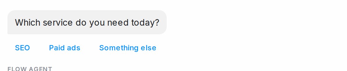 A question with answer buttons in the Playground