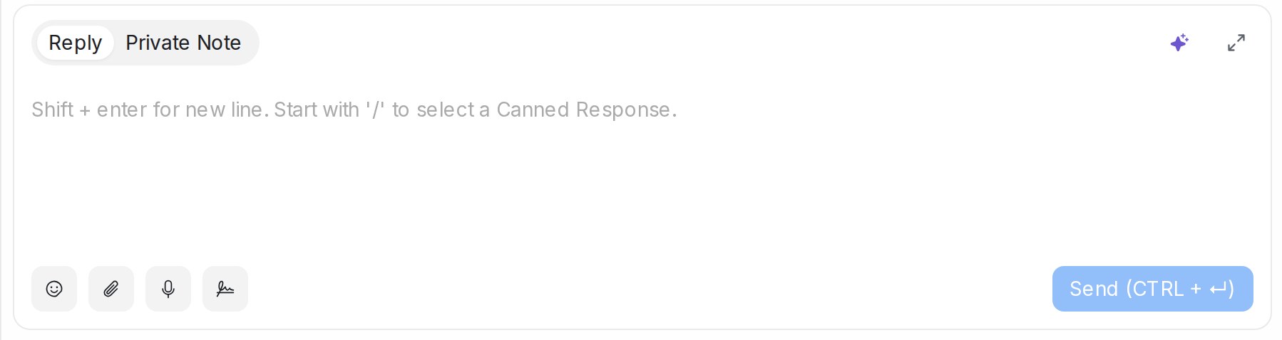 The reply box and its toolbar